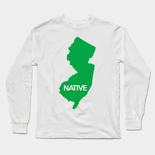 New Jersey Native NJ Green Long Sleeve T-Shirt